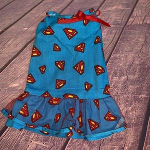 Superman Dress with Bows Pet Apparel